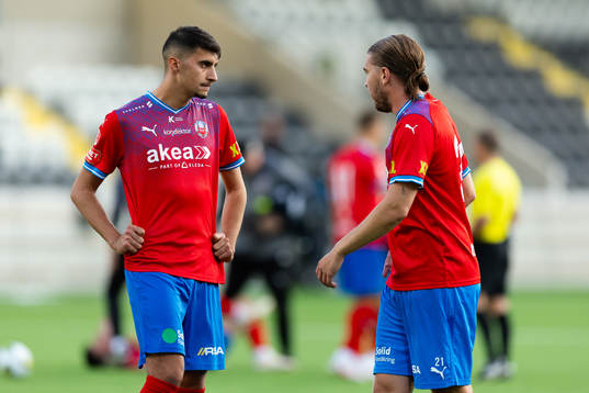 Helsingborgs Amar Muhsin och Charlie Weberg