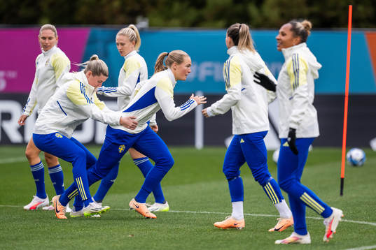 Olivia Schough and Magdalena Eriksson of the Swedish