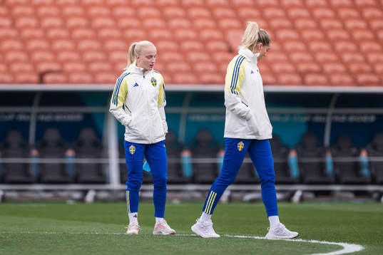 Anna Sandberg and Linda Sembrant of the Swedish women's