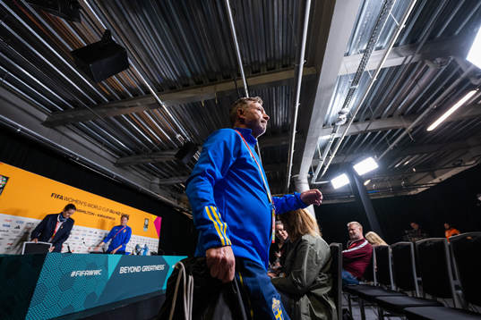 Head coach Peter Gerhardsson of the Swedish women's