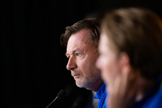 Head coach Peter Gerhardsson of the Swedish women's