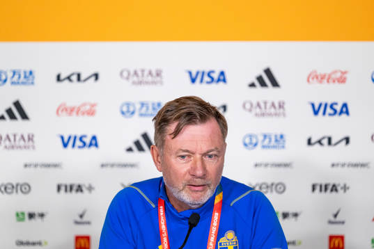 Head coach Peter Gerhardsson of the Swedish women's