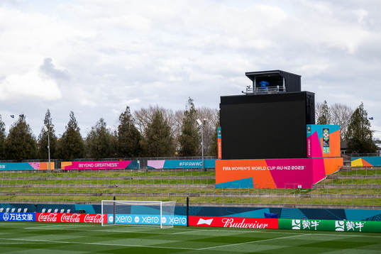 General view of the standing section of Waikato Stadium of