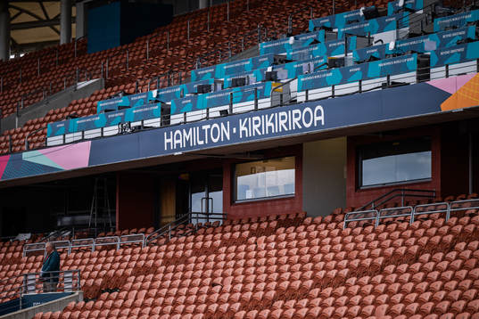 Stands at Waikato Stadium of the Swedish women's national