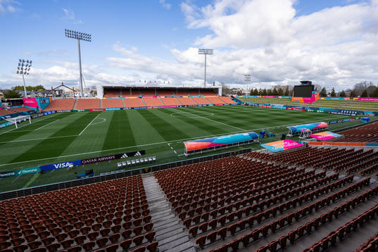 General view of Waikato Stadium of the Swedish women's