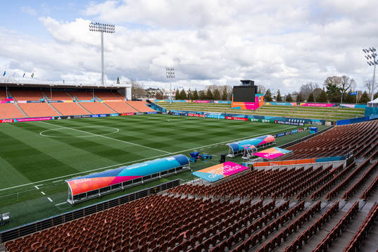 General view of Waikato Stadium of the Swedish women's