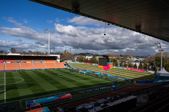 General view of Waikato Stadium of the Swedish women's