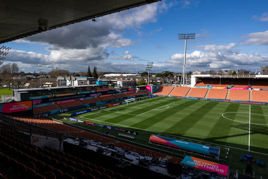 General view of Waikato Stadium of the Swedish women's