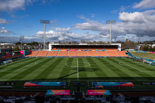 General view of Waikato Stadium of the Swedish women's