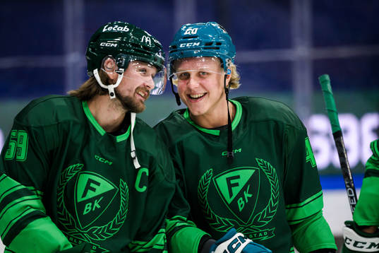 Färjestads Linus Johansson och Fabian Zetterlund
