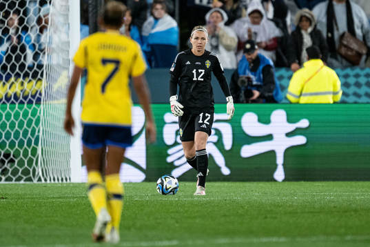 Goalkeeper Jennifer Falk of Sweden