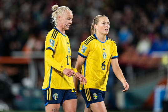 Caroline Seger and Magdalena Eriksson of Sweden