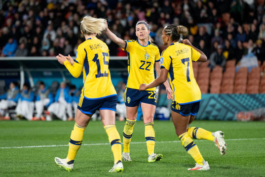 Rebecka Blomqvist, Olivia Schough and Madelen Janogy of