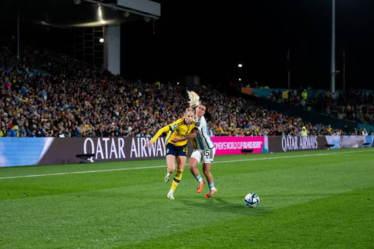 Sofia Jakobsson of Sweden and Florencia Bonsegundo of
