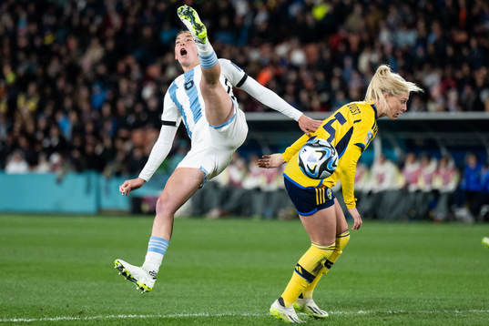 Aldana Cometti of Argentina anad Rebecka Blomqvist of Sweden