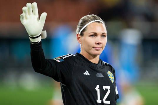 Goalkeeper Jennifer Falk of Sweden