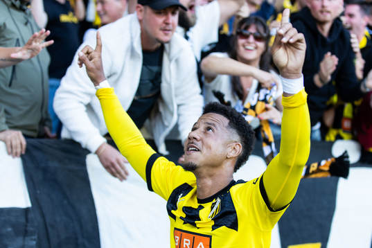 Tobias Sana of Häcken celebrates