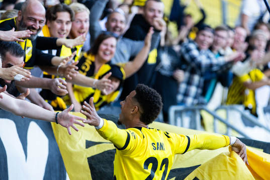 Tobias Sana of Häcken celebrates
