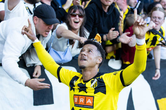 Tobias Sana of Häcken celebrates