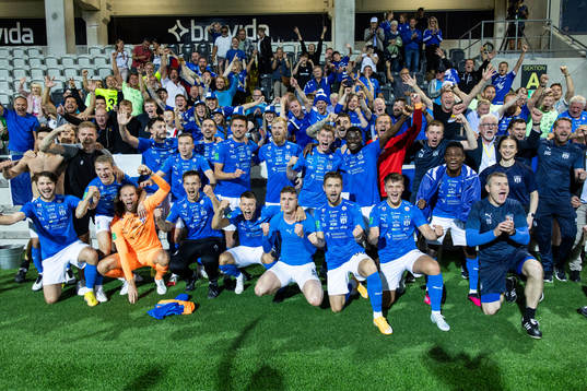 Players of Klaksvik celebrate