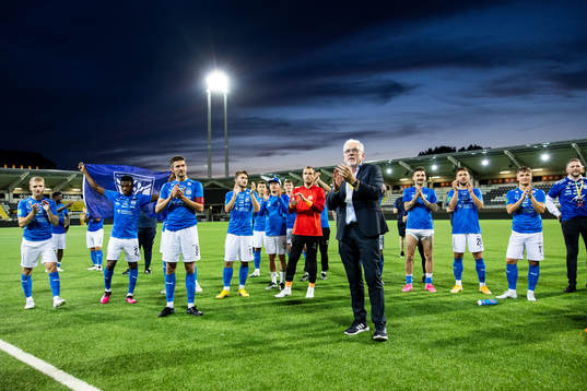 Players of Klaksvik celebrate