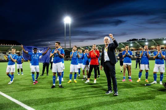 Players of Klaksvik celebrate