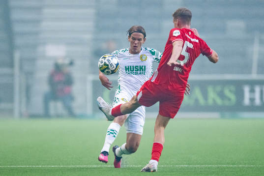 Markus Karlsson of Hammarby and Gijs Smal of Twente
