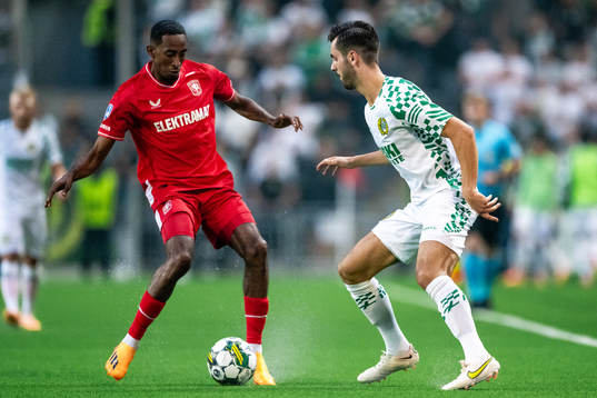 Joshua Brenet of Twente and Adi Nalic of Hammarby