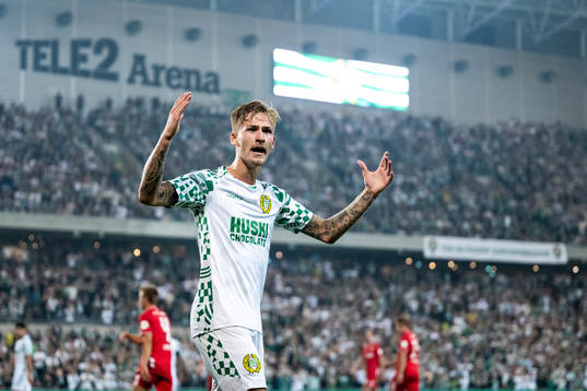 Fredrik Hammar of Hammarby reacts