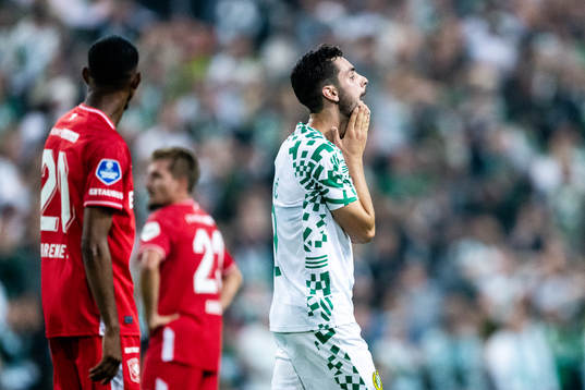 Adi Nalic of Hammarby looks dejected