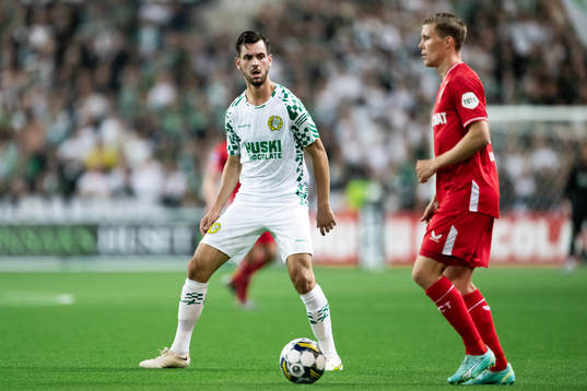 Adi Nalic of Hammarby and Alfons Sampsted of Twente