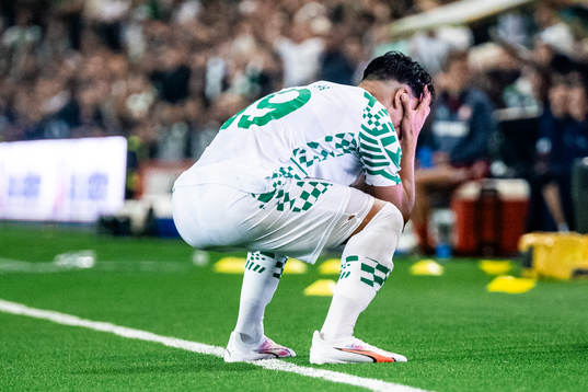 Jusef Erabi of Hammarby looks dejected