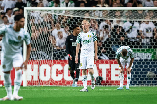 Marcus Rafferty of Hammarby looks dejected