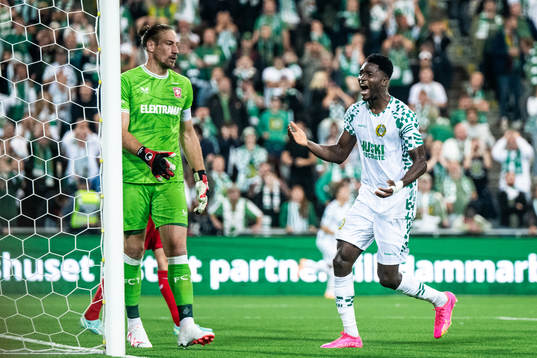 Nathaniel Adjei of Hammarby looks dejected