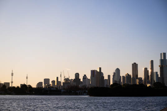 The citys skyline as seen from Albert Park