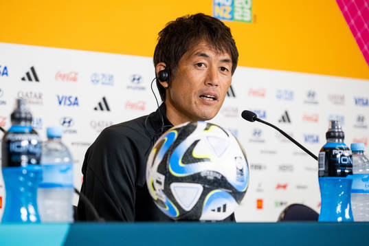 Head coach Ikeda Futoshi of Japan at a press conference