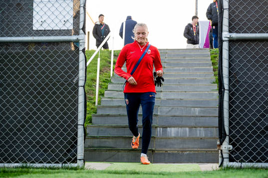 Frida Maanum of Norway at a training session