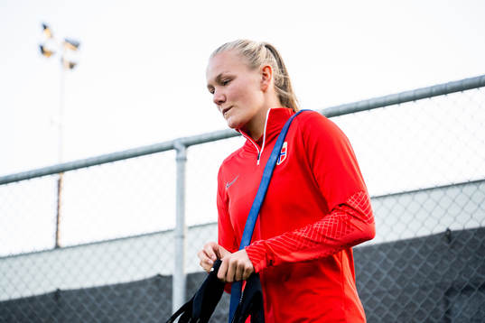Frida Maanum of Norway at a training session