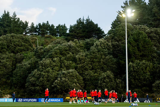 The players of Norway at a training session