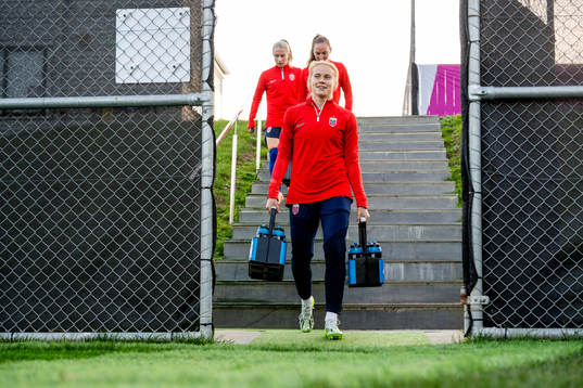 Julie Blakstad of Norway at a training session