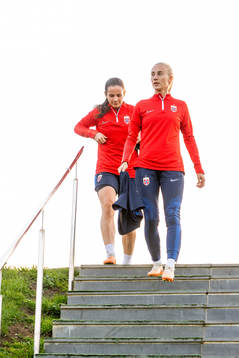 Tuva Hansen and Anja Sønstevold of Norway at a training