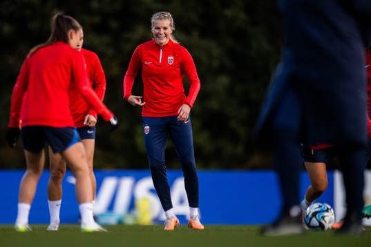 Ada Hegerberg of Norway at a training session