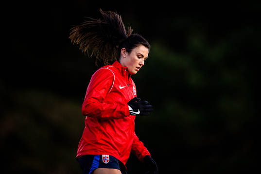 Ingrid Syrstad Engen of Norway at a training session