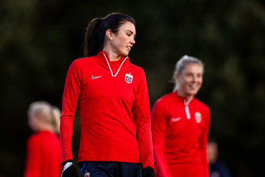 Ingrid Syrstad Engen of Norway at a training session
