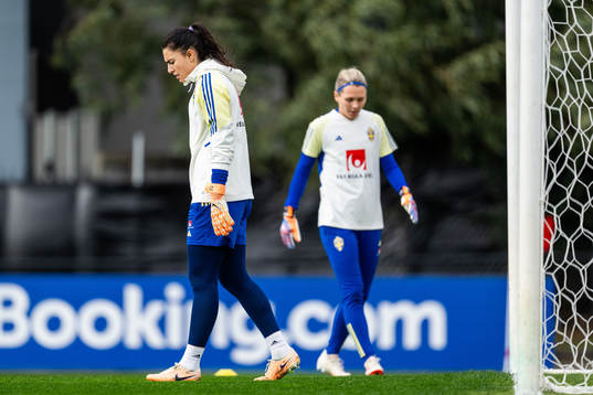 Goalkeeper Zecira Musovic of the Swedish women's national