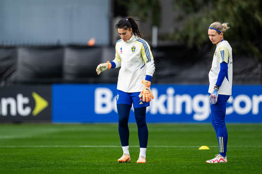 Goalkeeper Zecira Musovic of the Swedish women's national