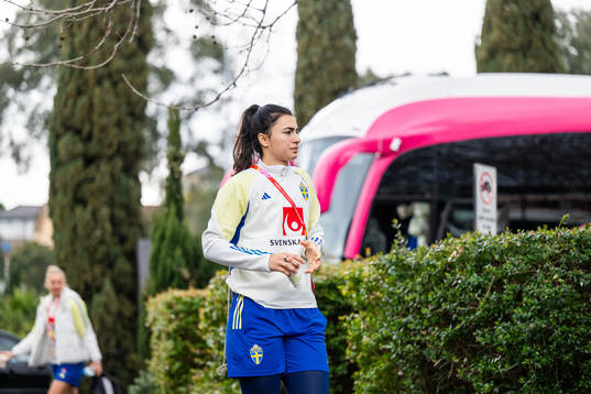 Goalkeeper Zecira Musovic of the Swedish women's national