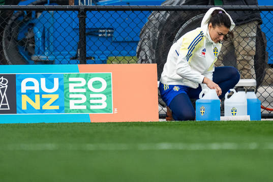 Goalkeeper Zecira Musovic of the Swedish women's national