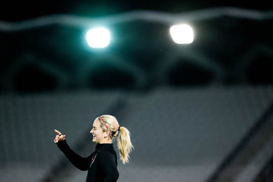 Lindsey Horan at a training session with the women's