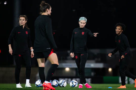 Megan Rapinoe at a training session with the women's